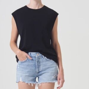 Agolde PARKER VINTAGE CUT OFF Jean SHORT Light Wash Denim Size 26